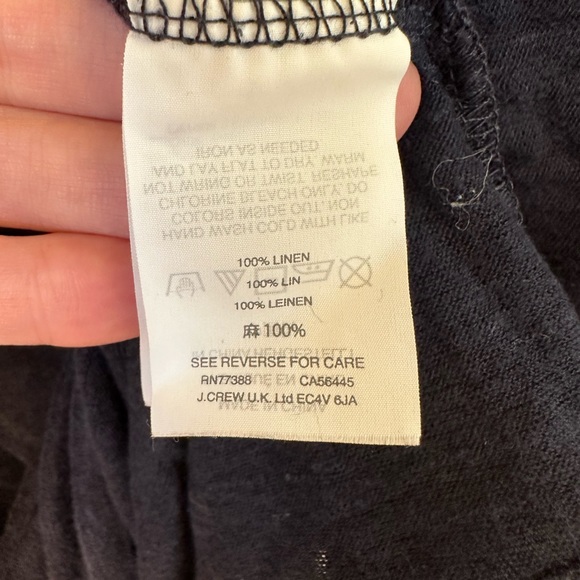 J Crew navy linen pocket tee size XS - Picture 4 of 5